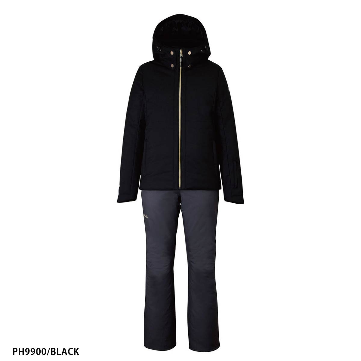スキーウェア レディース フェニックス 黒（スキーウェア 上下セット