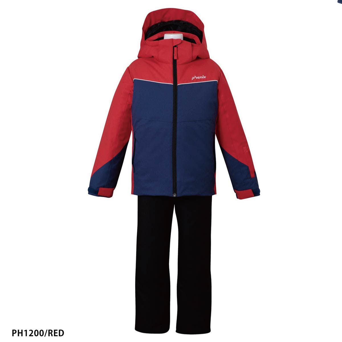 チ*イ様 phenix 子ども用スキーウェア 青/赤　130cm KIDS/JUNIOR】子供用スキーウェア アウター上下セット ツーピース