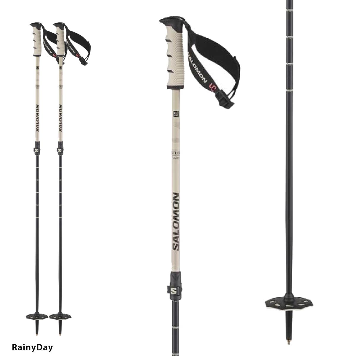 サロモン　salomon S/RACE ポール　ストック　カーボン製　115cm SALOMON（サロモン） スキーポール ストック メンズ レディース＜2027
