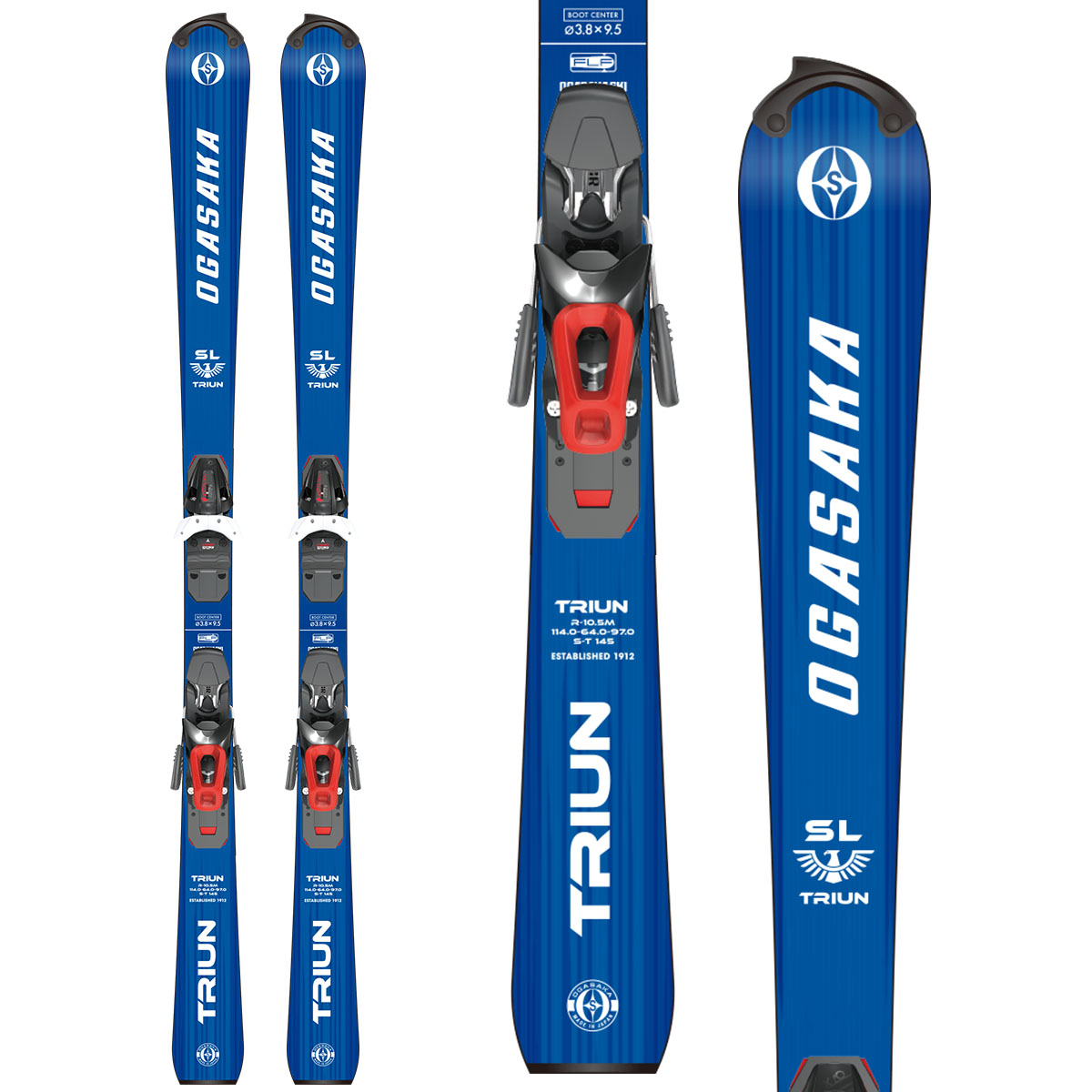 OGASAKA オガサカ スキー板 キッズ ジュニア＜2026＞TRIUN〔トライアン〕 S.TEAM + RACE PLATE WCR TEAM + TX10 GW ビンディング セット 取付無料 | OGASAKA | 01