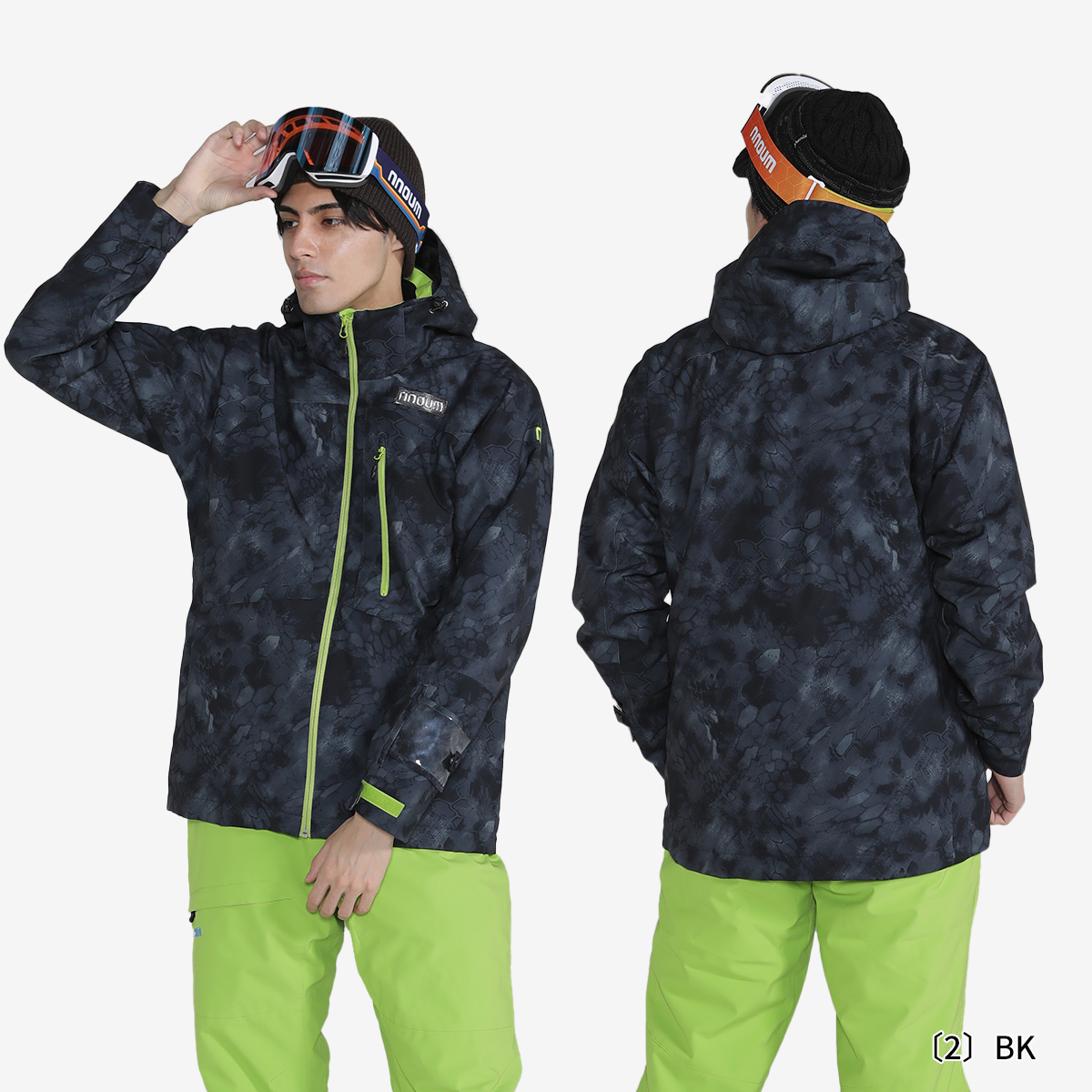 スキーウェア メンズ レディース 上下セット スノーボードウェア スキーウエア NNOUM ノアム 耐水圧20000ml 軽量 防寒 保温 裾丈調節  ジャケット パンツ