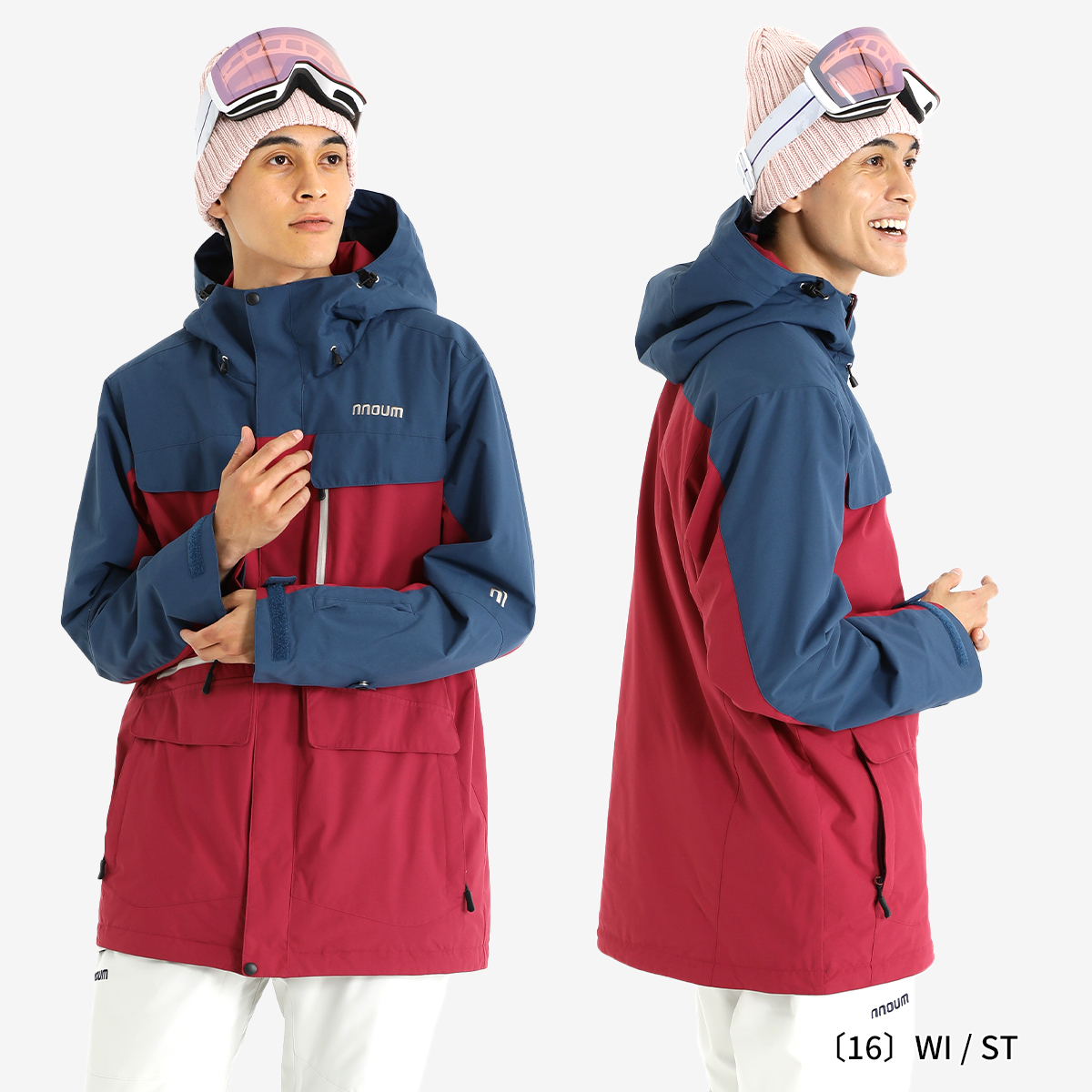 スキーウェア スノーボードウェア スキーウエア メンズ レディース 上下セット NNOUM ノアム 耐水圧20000ml 軽量 防寒 保温 裾丈調節  ジャケット パンツ