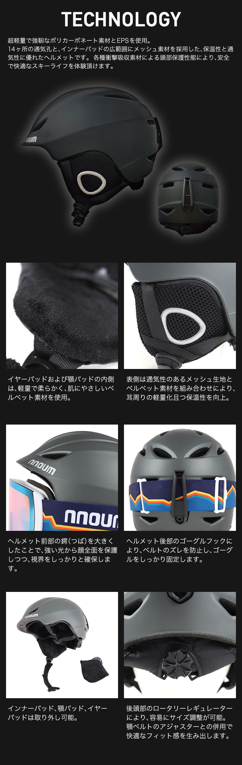 【NNOUM】ヘルメット