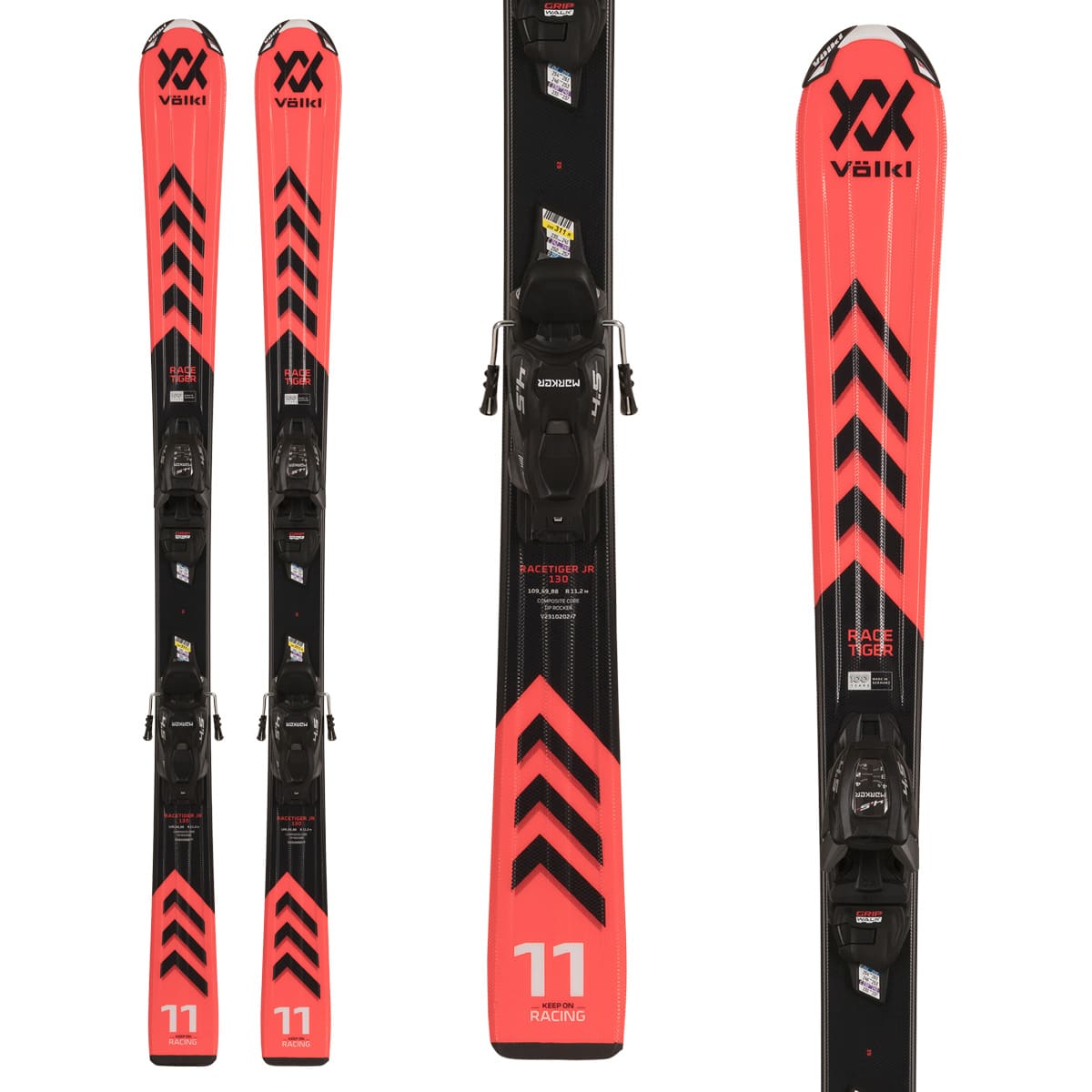 【Volkl☆】110cm　フォルクルスキー板セット♪　送料無料！ VOLKL（フォルクル） スキー板 キッズ ジュニア＜2024＞ RACETIGER JR