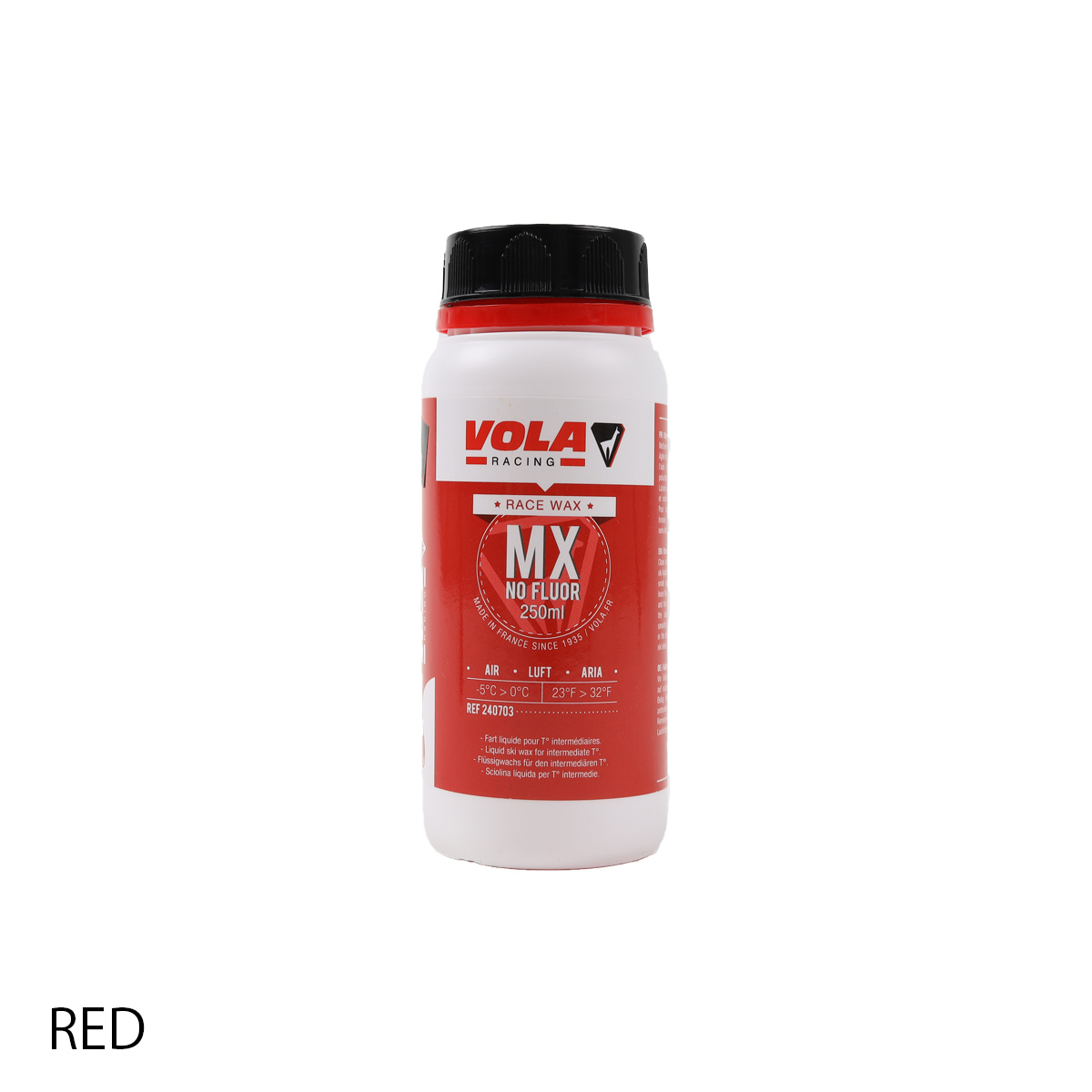 VOLA ボラ リキッド ワックス MX NO FLUOR RED 250ml 液体 スキー