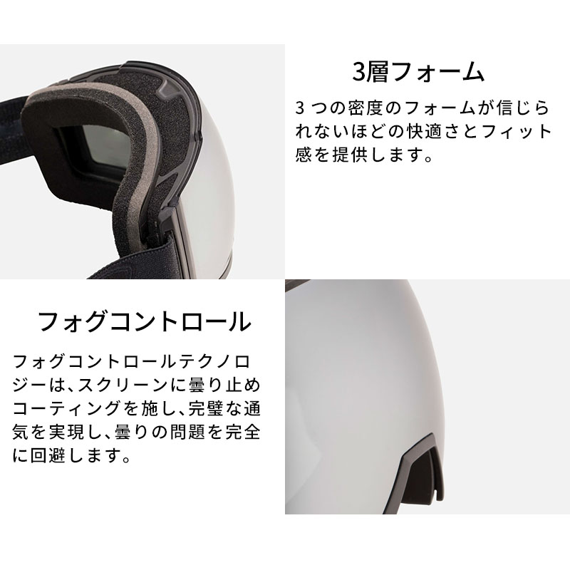 ロシニョール ROSSIGNOL 2025 SPIRAL /眼鏡対応 ほぼ未使用 スキーゴーグル ロシニョール ROSSIGNOL ＜2025＞ SPIRAL