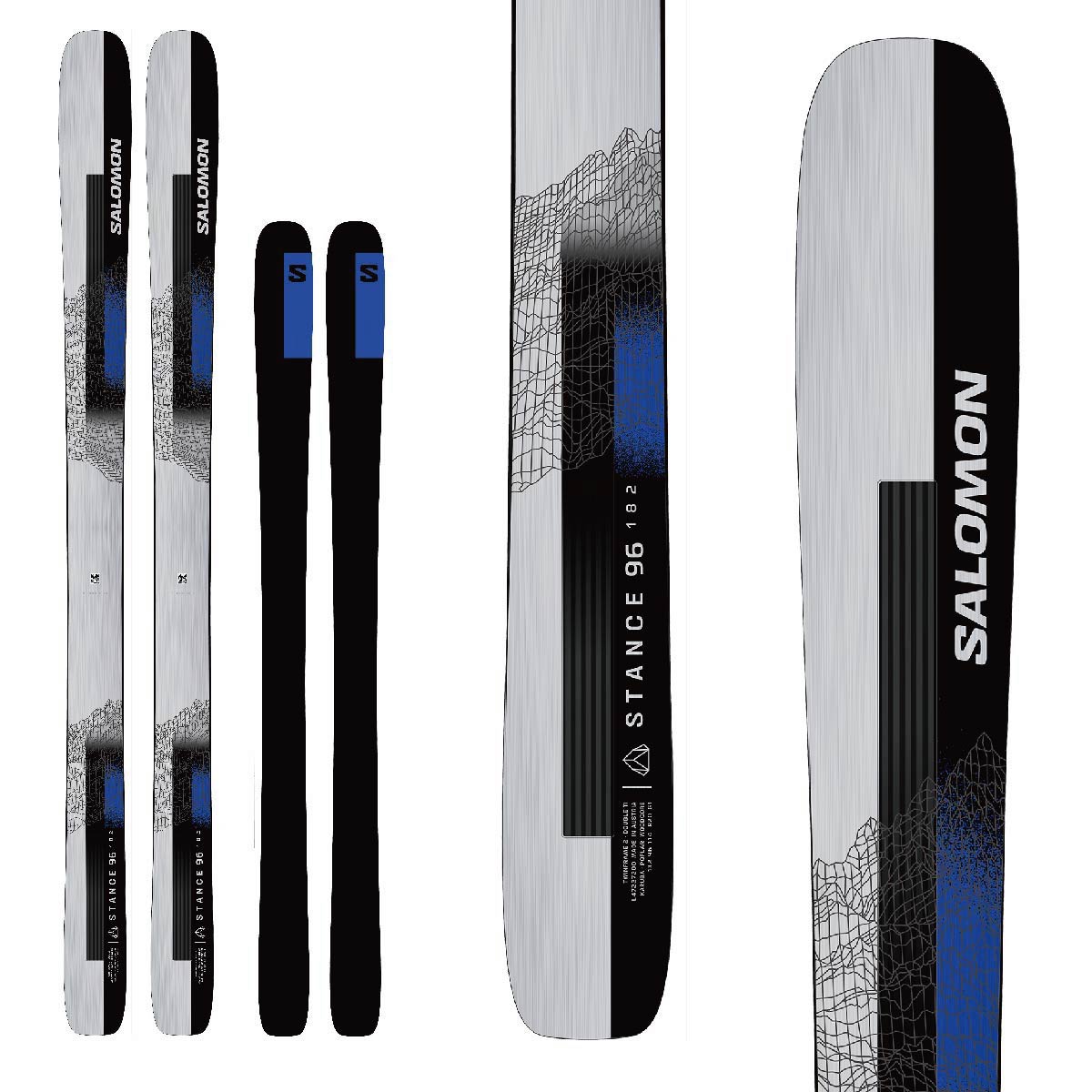 サロモン スキー板 STANCE 96 176cm+ サロモン ビンディング SALOMON サロモン スキー板 メンズ レディース＜2024＞ STANCE 96 +