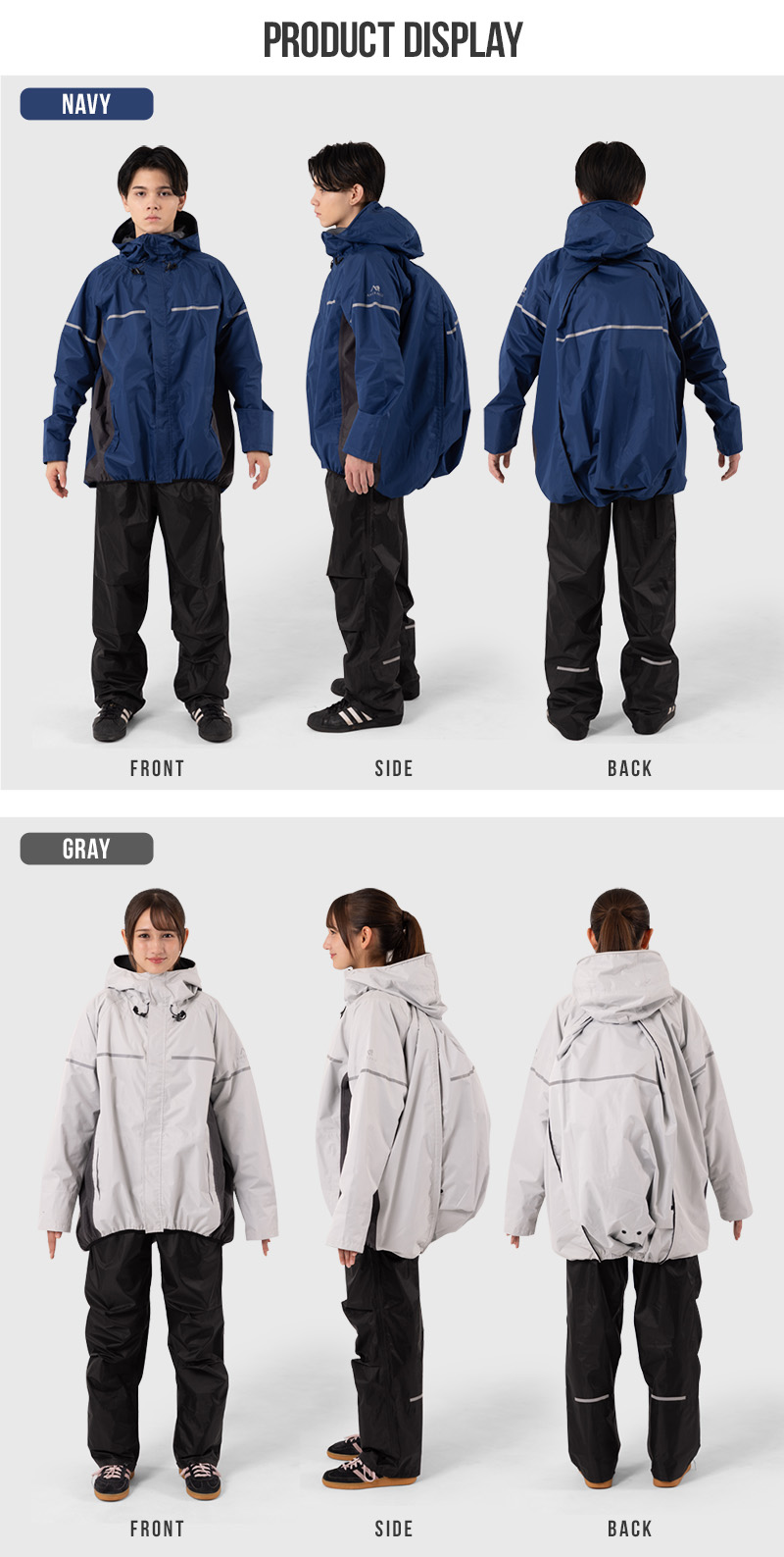 【新品】現行　23区GOLF レインウェア　セットアップ　メンズ　雨具　M レインウェア 通学 学生 サイズ調整 上下セット カッパ メンズ