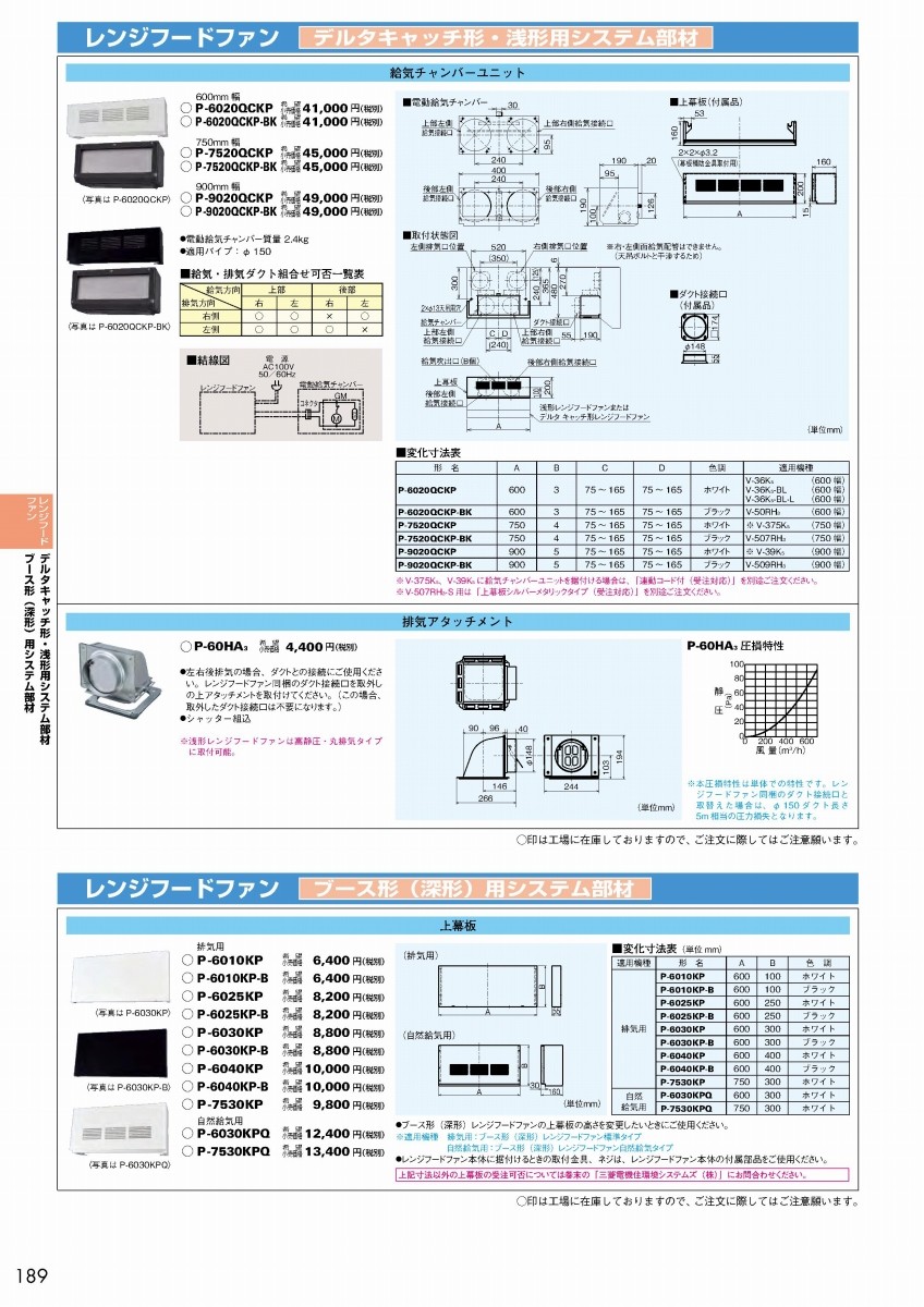 P-60MA4 三菱電機 レンジフードファン用部材 深形レンジフード用 (P