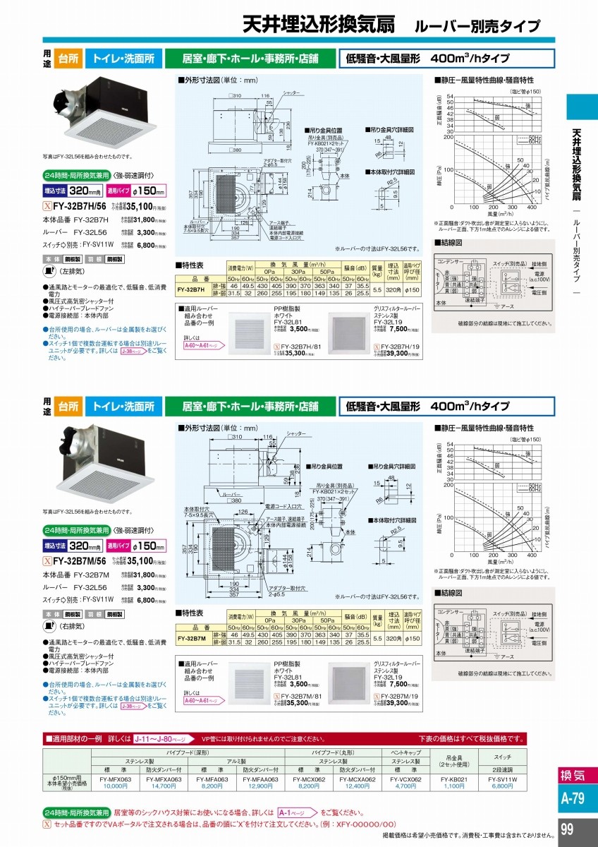 格安特価 FY-32B7H/19 パナソニック 換気扇 天井埋込型 ダクト用 換気扇 (/FY-32B7H-19/) エアコンのタナチュウ - 通販 - PayPayモール 豊富なお得