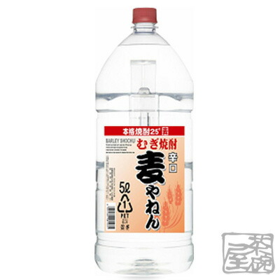 麦やねん 25度 5000ml ペット 麦焼酎 大容量 5L 寿海酒造 宮崎県
