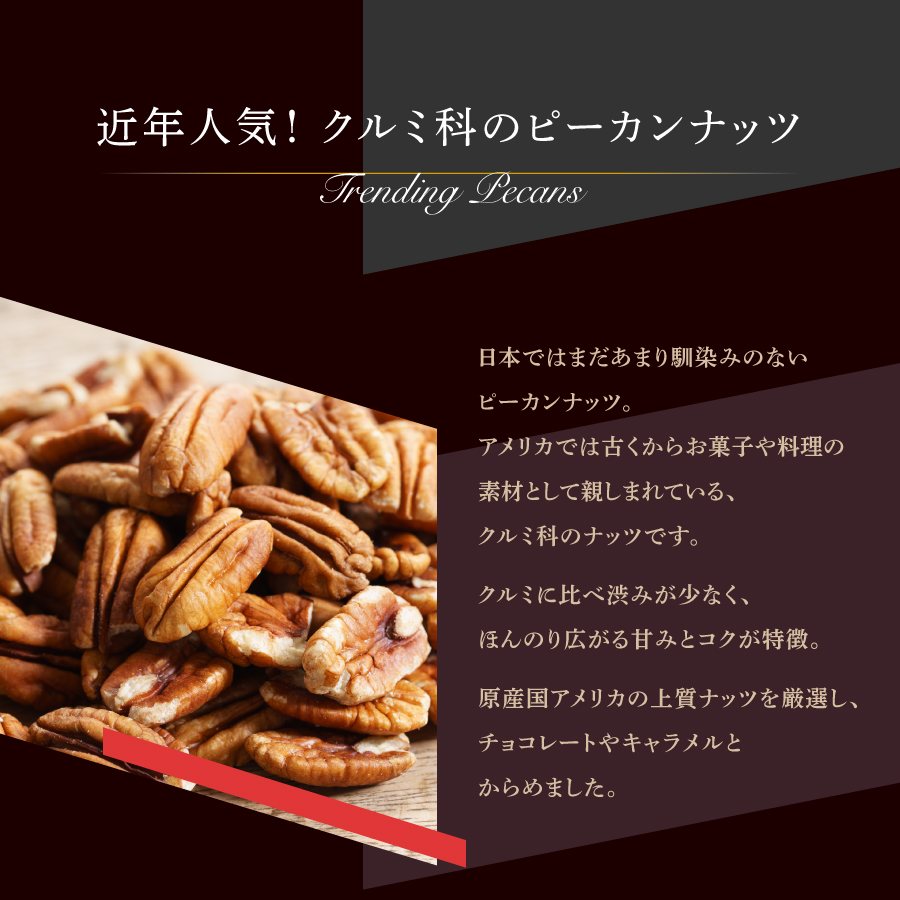 チョコレート ピーカンナッツ ホワイトチョコレート キャラメル