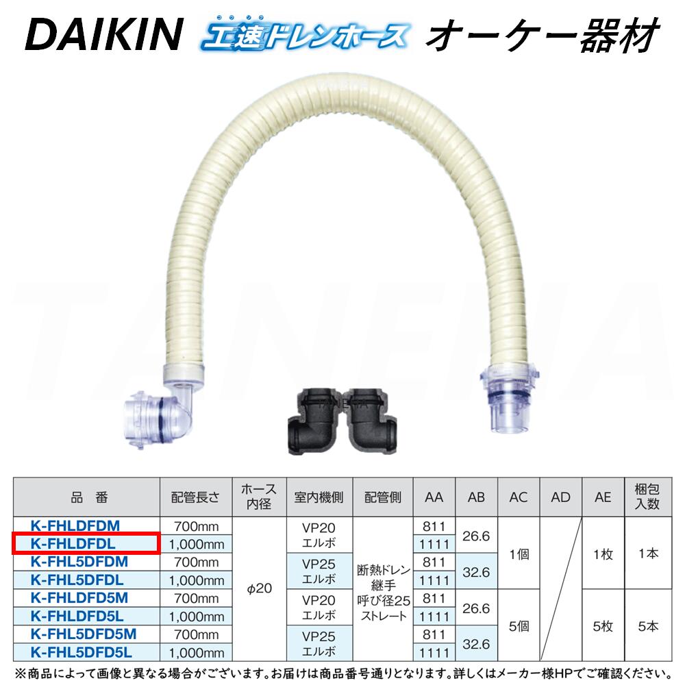 最新最全の ダイキン ⊥・ ◎オーケー器材《K-FHLDFDL》 室内機側-エルボ エアコン