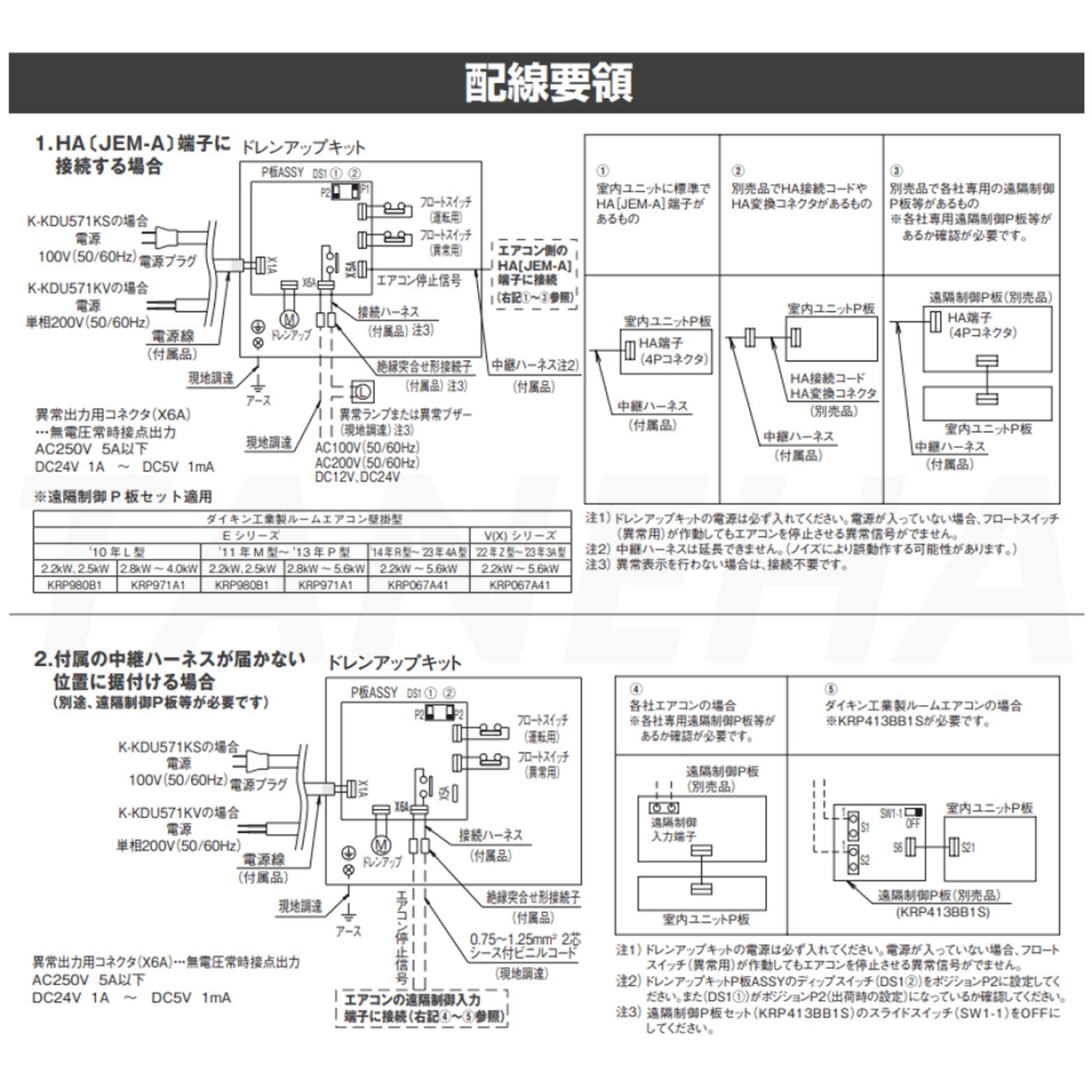 オーケー機材　ドレンアップキット　K-KDU572KV　1台 K-KDU572KV ドレンアップキット 低揚程タイプ（1m） ダイキン