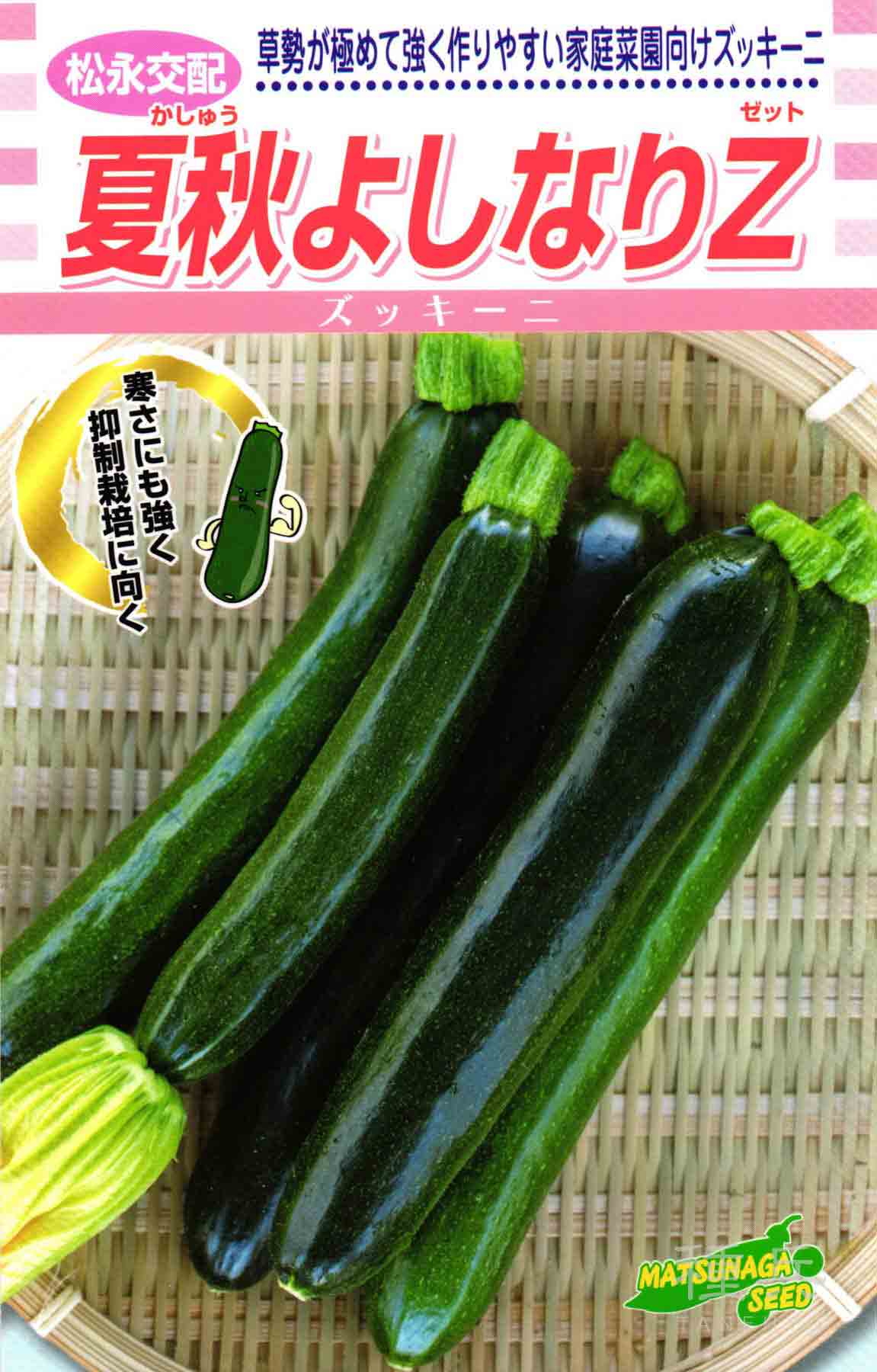 ずっき〜に ズッキーニ 種 『夏秋よしなりZ』 松永種苗/小袋 : 種兵ネット