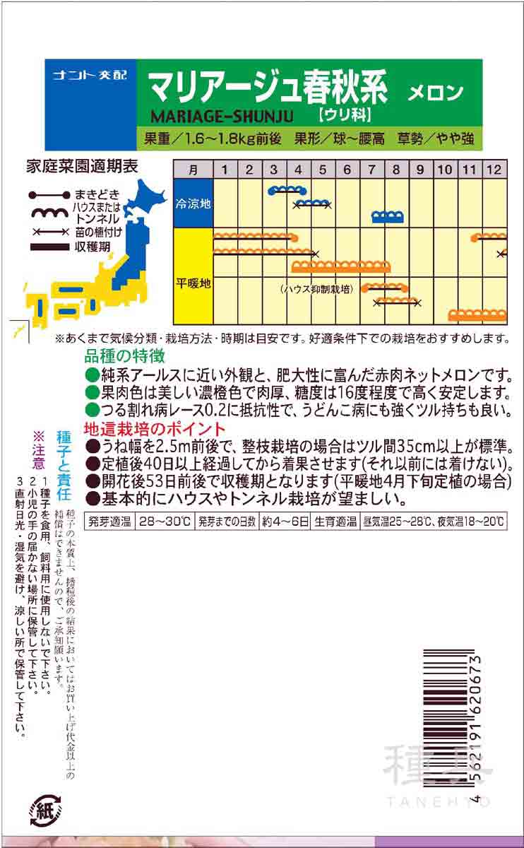 ネットメロン(赤肉) 種 『マリアージュ春秋系...の詳細画像1