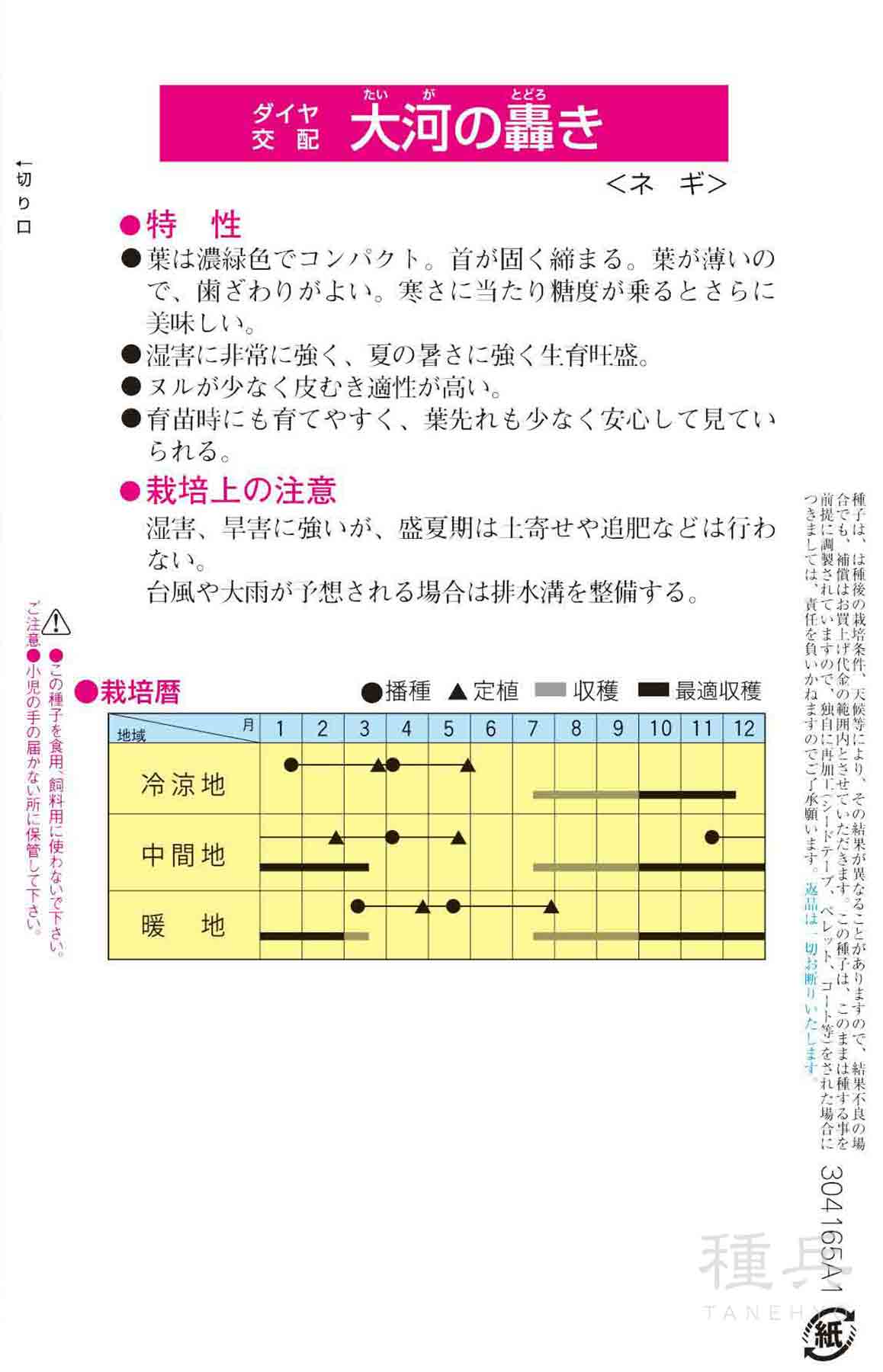 根深ネギ 種 『大河の轟き』 トキタ種苗/1dl : 種兵ネットショッピング