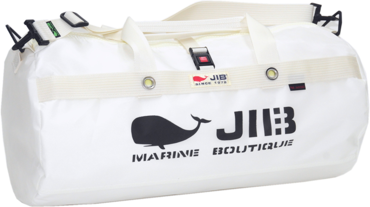 DMB JIB ダッフルバッグMボーダー ホワイト（刺繍タグ） プラパーツ 