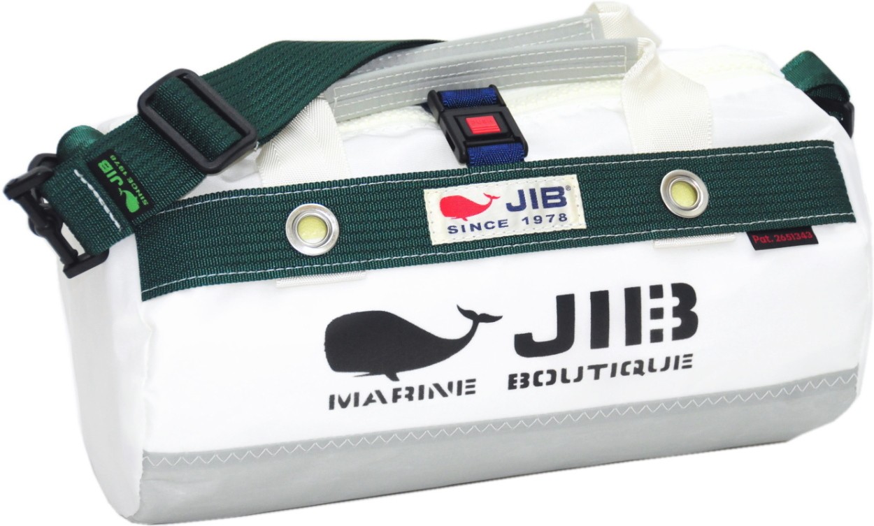 JIB（ジブ） DSSB JIB ダッフルバッグSSボーダー グレー×モスグリーン