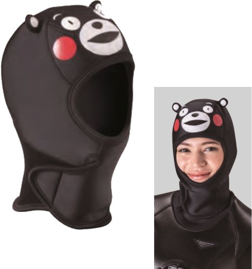 くまモンダイビングドライフードはおでこの辺りにくまモンの顔が配置されています