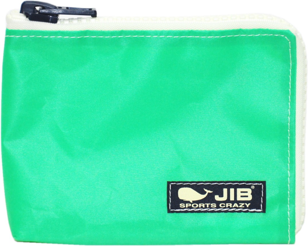 MCS22 JIB マイクロクラッチラージS エメラルドグリーン×ホワイトファスナー／ダークネイビータグ
