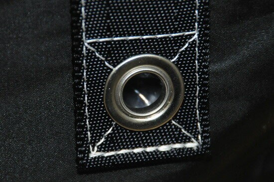 ヨットのセイルでも使われているハトメは直径22mm×内径12mm