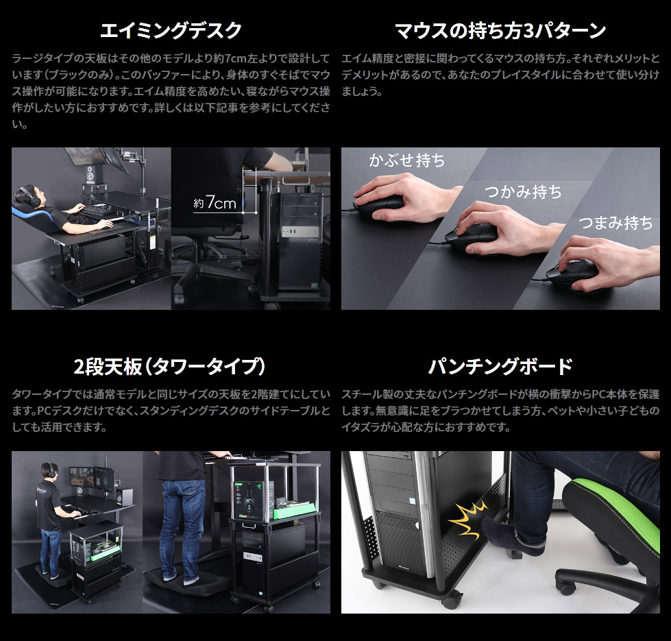 バウヒュッテ 天板昇降式デスク サイドデスク ラックワゴン サーバー