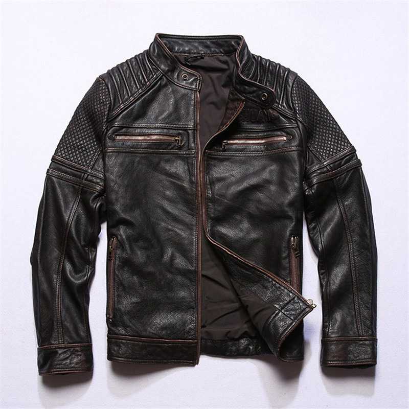 【ヴィンテージ】（11）牛革 チェック 総柄 レザー ジャケット 本革ジャケット 本革 牛革ジャケット ライダースジャケット 牛革 復古