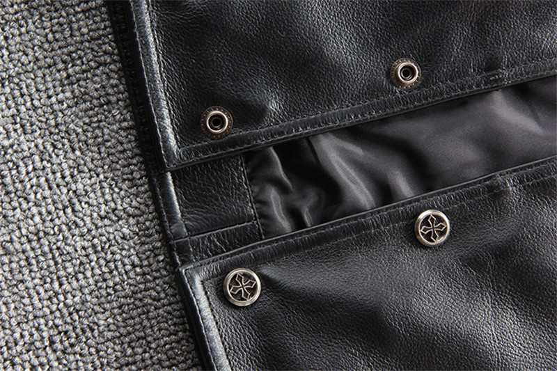 バイク用ベスト 本革 革ベスト ベスト パンク風 十字架柄 レザーベスト