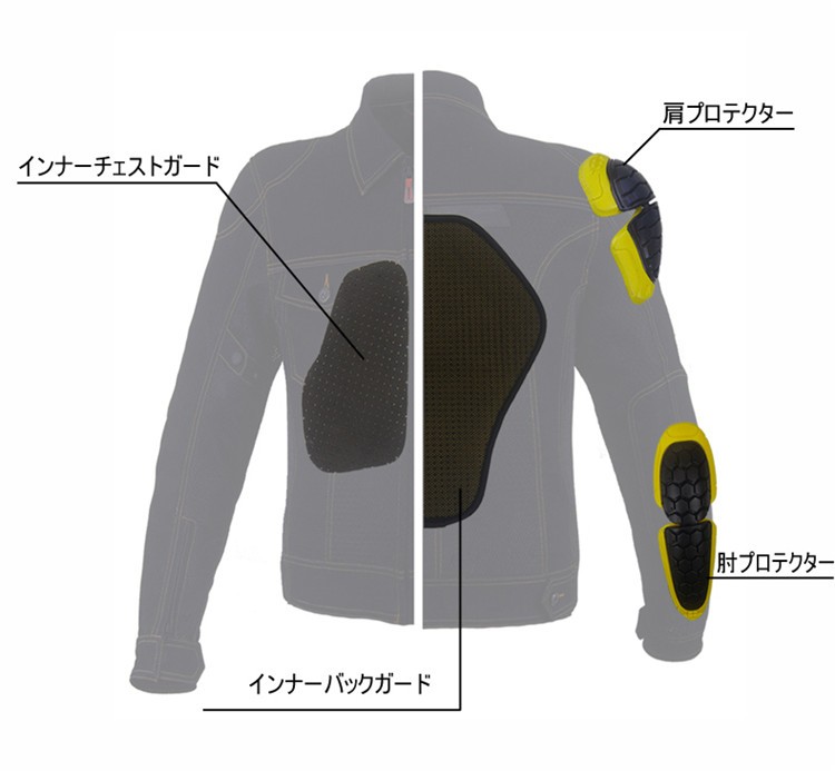 BENKIAバイクジャケット メッシュジャケット 春夏秋 レーシング 登録