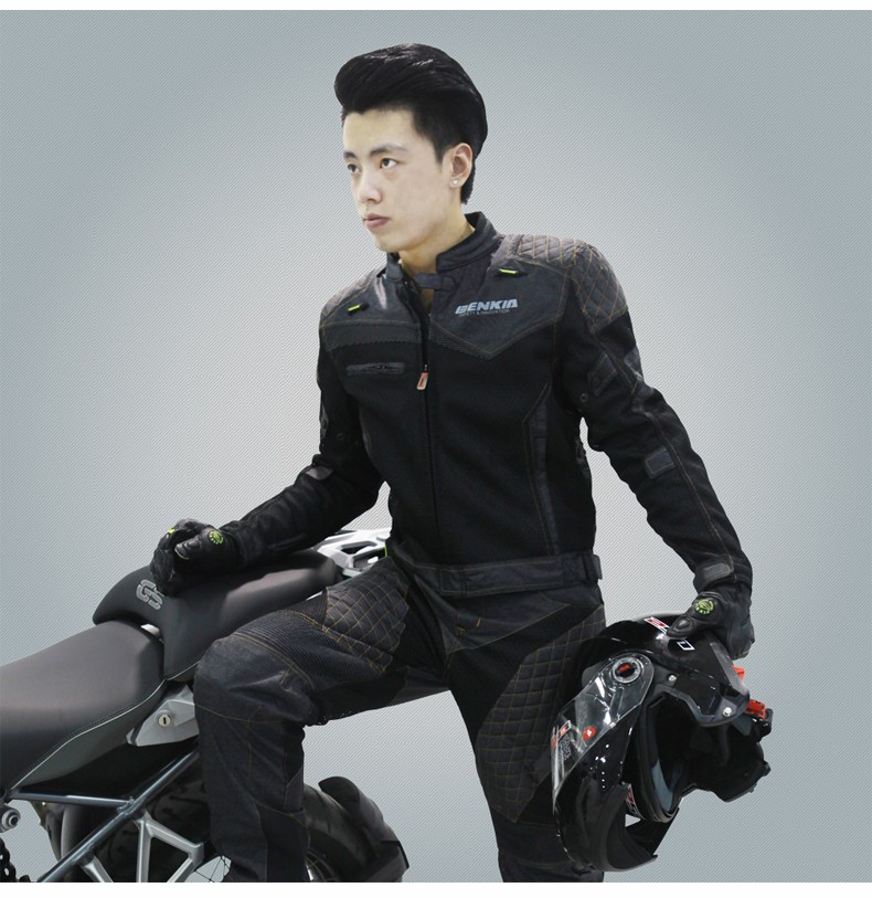 BENKIAバイクジャケット メンズ 春夏秋 通気性が抜群 登録商標番号