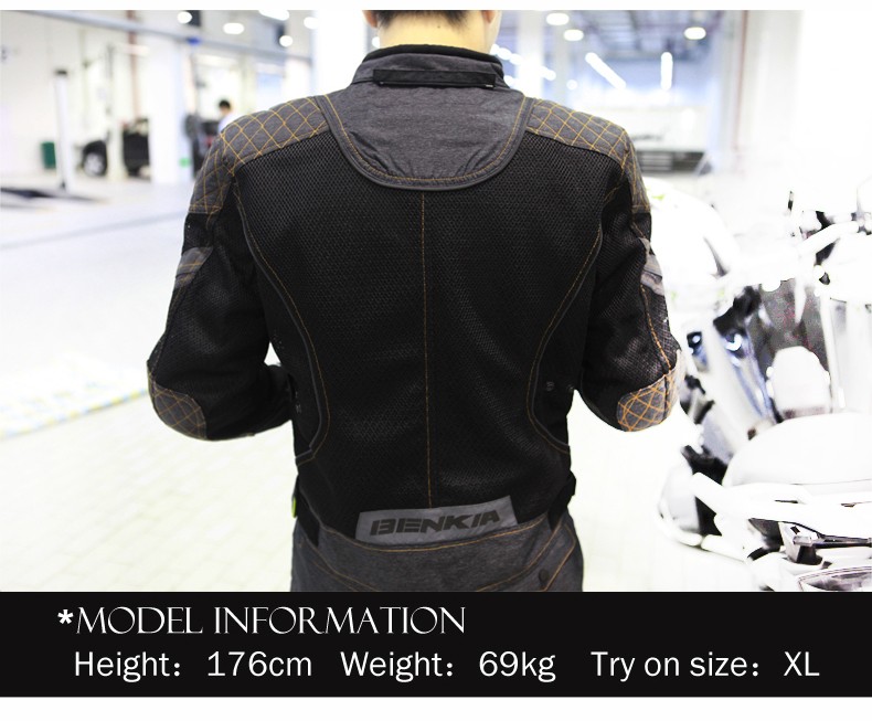 BENKIAバイクジャケット メンズ 春夏秋 通気性が抜群 登録商標番号