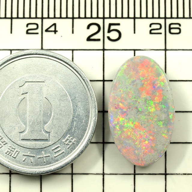 オパール ルース 3.242ct 12月19日の誕生日石 10月の誕生石 日本宝石