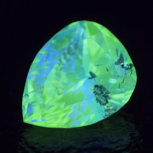 イエローダイヤモンド ルース 0.133ct FANCY LIGHT GREENISH YELLOW I1