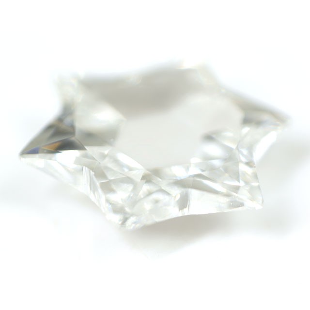 ダイヤモンド ルース 0.389ct, Fカラー, VS2, 六芒星型, 中央宝石研究 