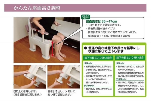 ポータブルトイレ 座楽 ラフィーネ プラスチック便座タイプ PN-L30200