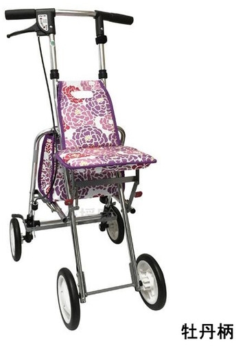 花柄 シルバーカー　アソシエ　 折りたたみ式　未使用 コンパクト シルバーカー アソシエ アルミ 軽量 折りたたみ キャスター