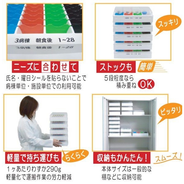 お薬管理ケース おくすり仕分薬 介護用品 :334074:介護用品・健康スポーツ用品のタノシニア ヤフー店 - 通販 - Yahoo!ショッピング