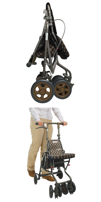 島製作所 シルバーカー　シニアカー　歩行車 折り畳み式 手押し車 島製作所 高齢者 シルバーカー 歩行車 ショッピングカート 手押し車
