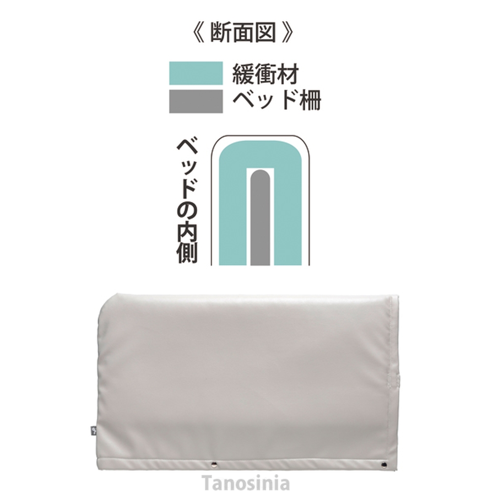 ベッドサイド ベッドフレーム カバー サイドレールクッション