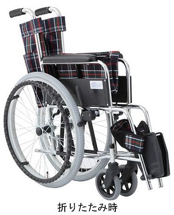スチール製車いす 自走式・背固定タイプ ベーシックタイプ 車椅子 介護用品 hkz