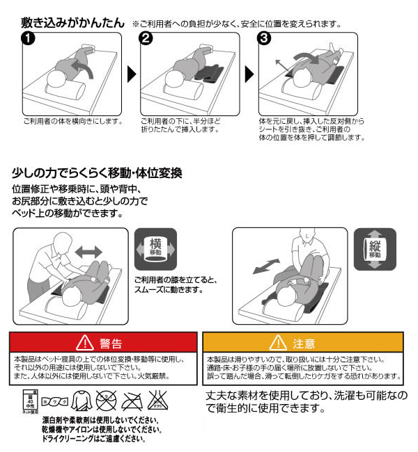 メール便送料無料 スライディングシート 介護用品 介助らくらくシートS 体位変換 移乗 床ずれ予防  :wz035001-T:介護用品・健康スポーツ用品のタノシニア ヤフー店 - 通販 - Yahoo!ショッピング