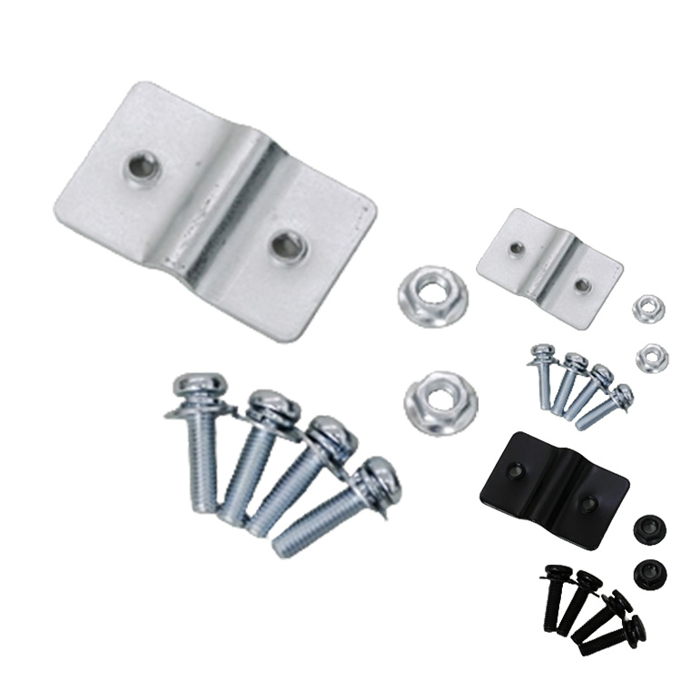 前カゴ取付金具 自転車用 CP ブラック ステンレス 前かご用 取付金具