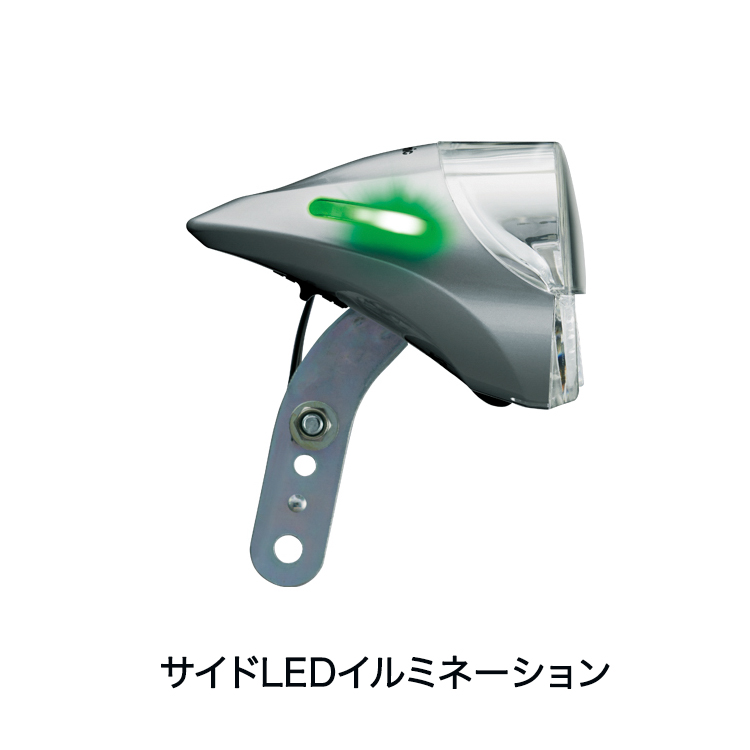 自転車用 前照灯 LEDハブダイナモ専用ライト NSKL156 1線式、2線式の