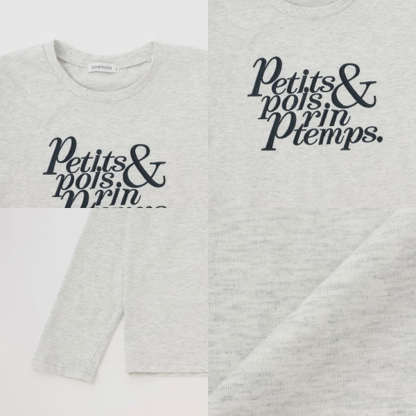 LOVETOXIC 25'秋新作 Lovetoxic ラブトキシック Petitsロゴ刺繍ロンT