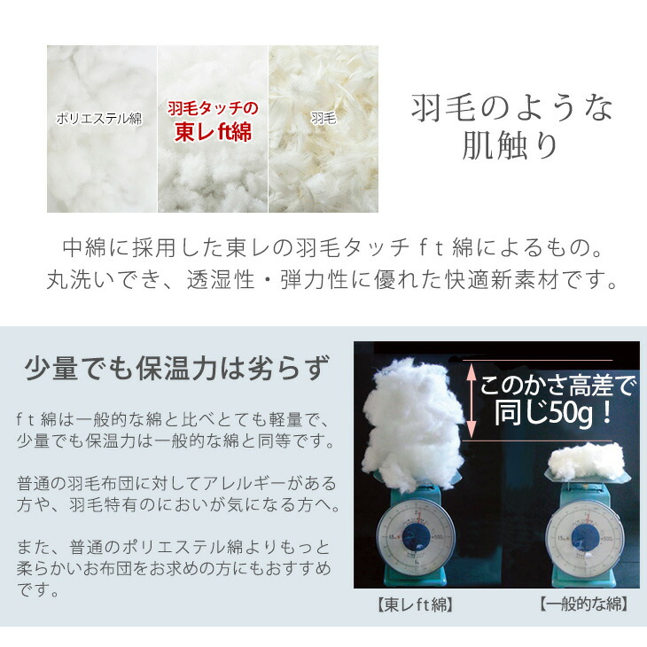 18日LYP会員18%〜 日本製 洗える 肌掛け布団 東レ ftα 羽毛タッチ 綿100% シングル 肌かけ 肌掛け 掛け布団 掛布団 肌布団 布団 ウォッシャブル ふとん 丸洗い｜tansu｜05