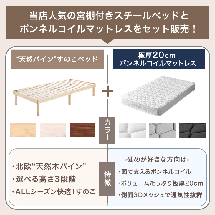ダブルベッド、マットレス付き STACEY2 ステイシー2 ステージベッド ダブル ベッド マットレス付き(SD