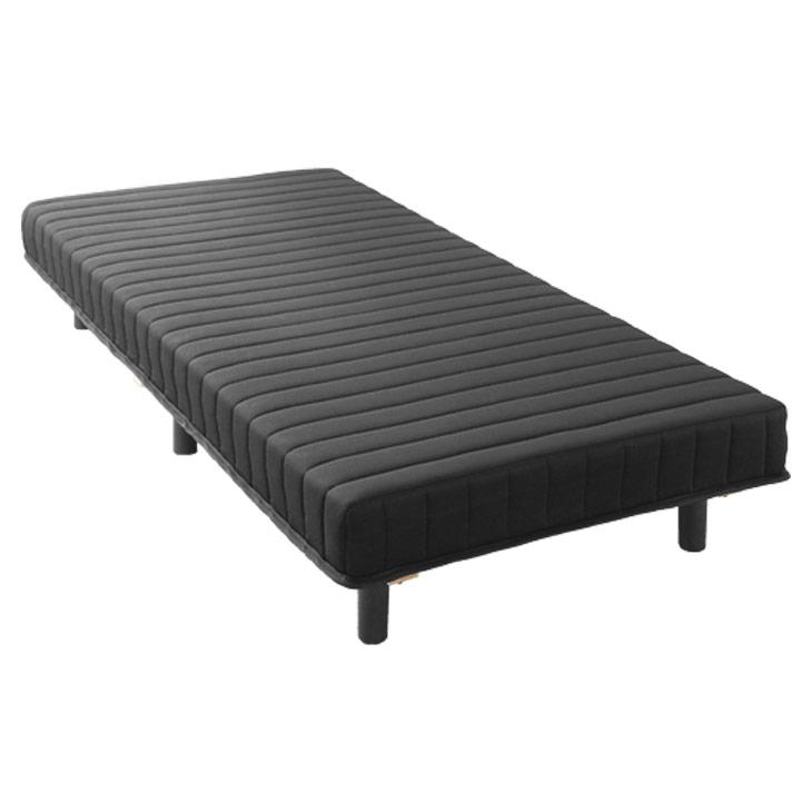 ベッド 脚付きマットレス シングルベッド ボンネルコイル 厚み20cm シングル マットレス付き マットレスベッド 一体型 圧縮梱包 ブラック