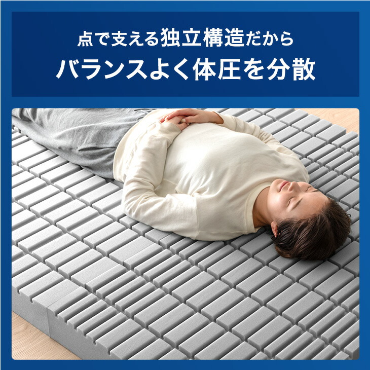 タンスのゲン 5日+5% ベッド マットレス付き ダブル 3ゾーン 高反発