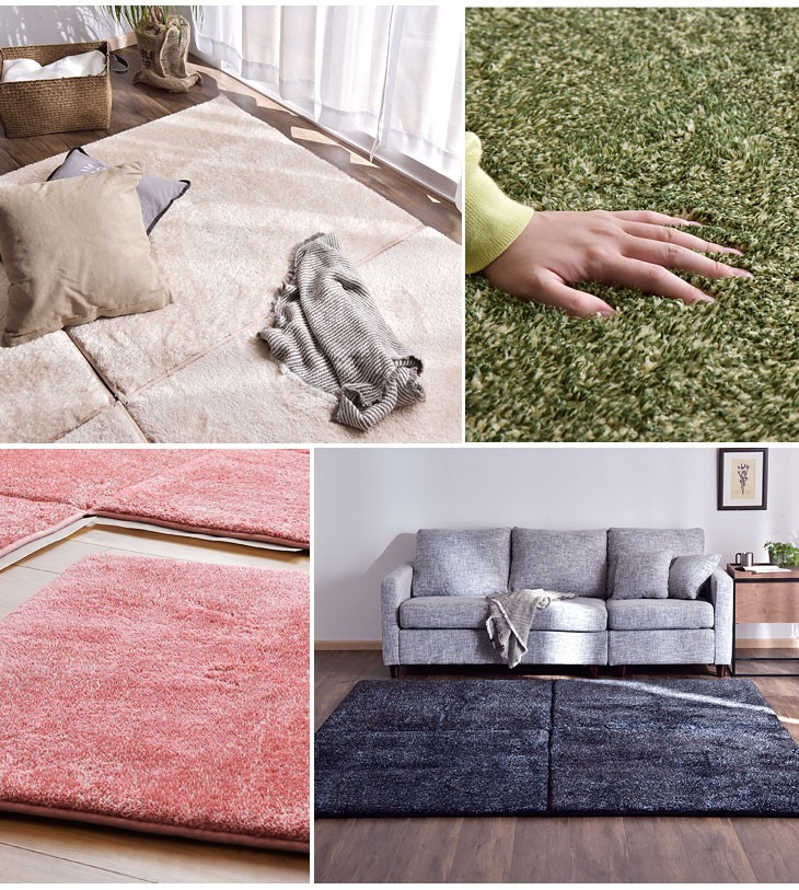 ラグマット ラグ ラグ 100 100 ラグマット 4枚組 カーペット 4枚組 洗える ホットカーペット対応 ジョイントラグ ジョイント 北欧 おしゃれ mm タンスのゲン店 通販